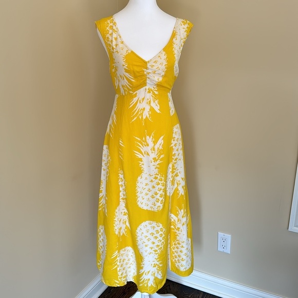 Anthropologie Maeve Pineapple Midi Dress • Size 2 - Picture 3 of 14